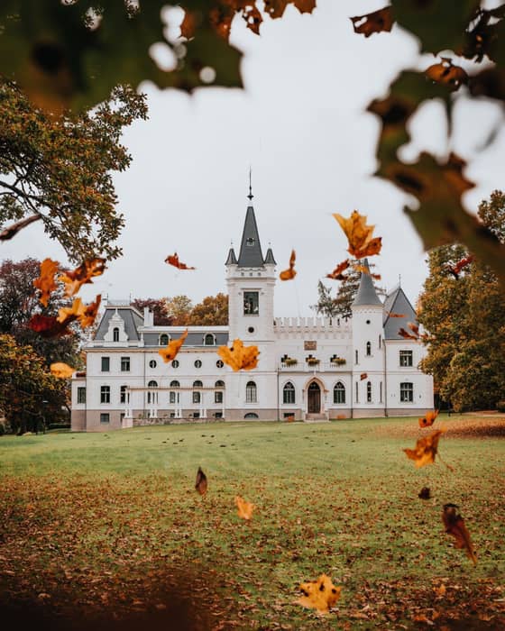 Stāmeriene Palace is located in a very beautiful area by