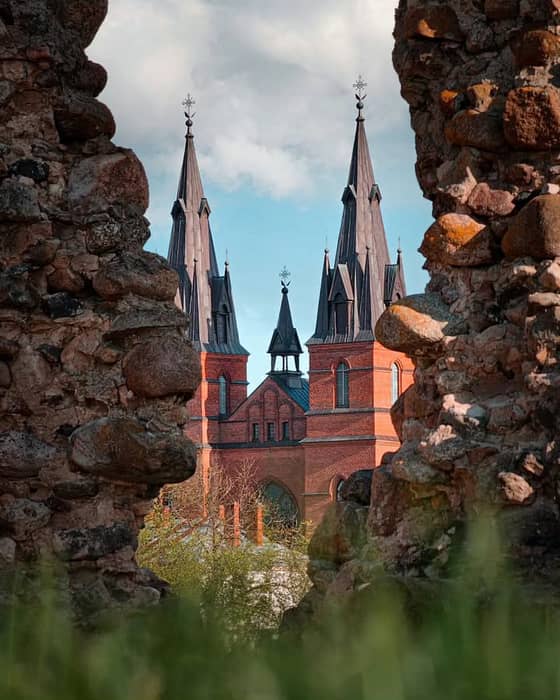 The Rēzekne castle hill and castle ruins are among the city