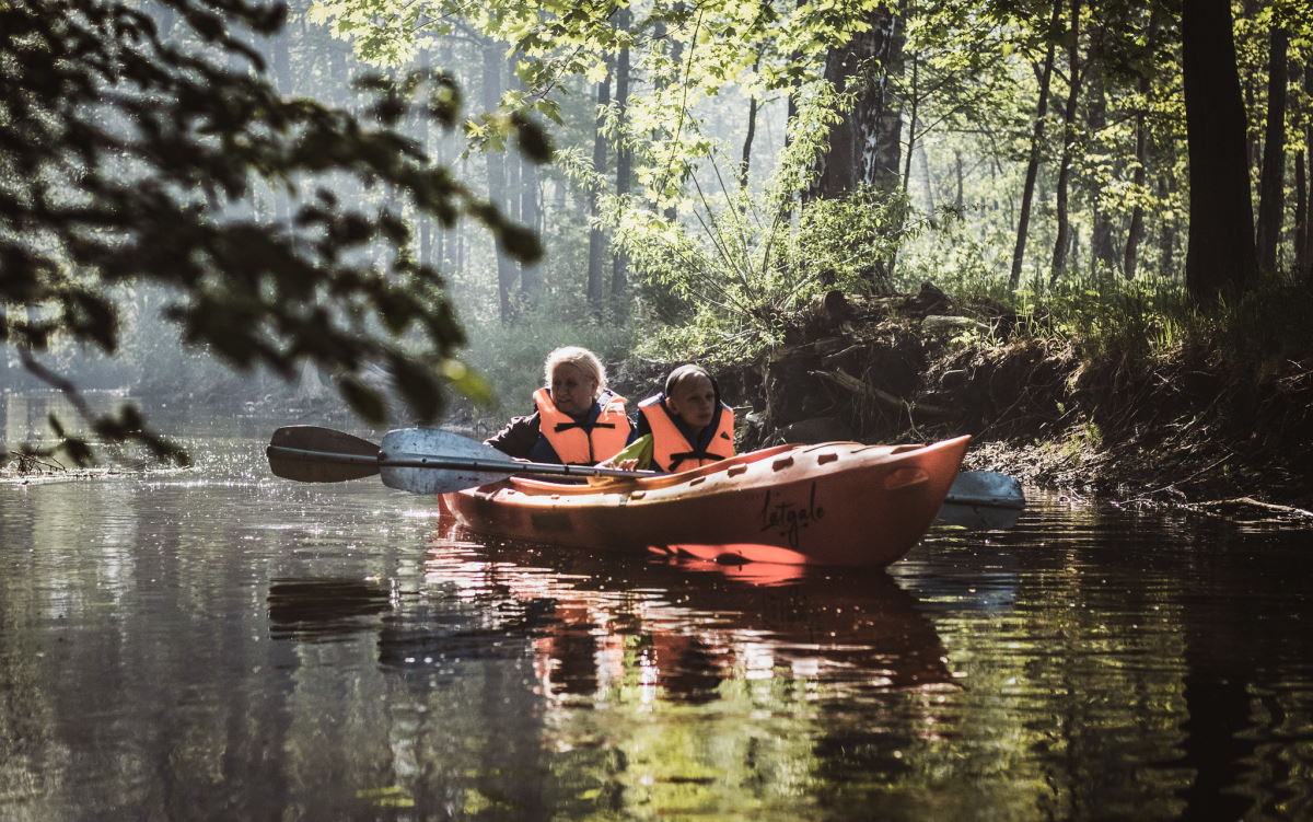 Kayaking river route water tourism Latvia